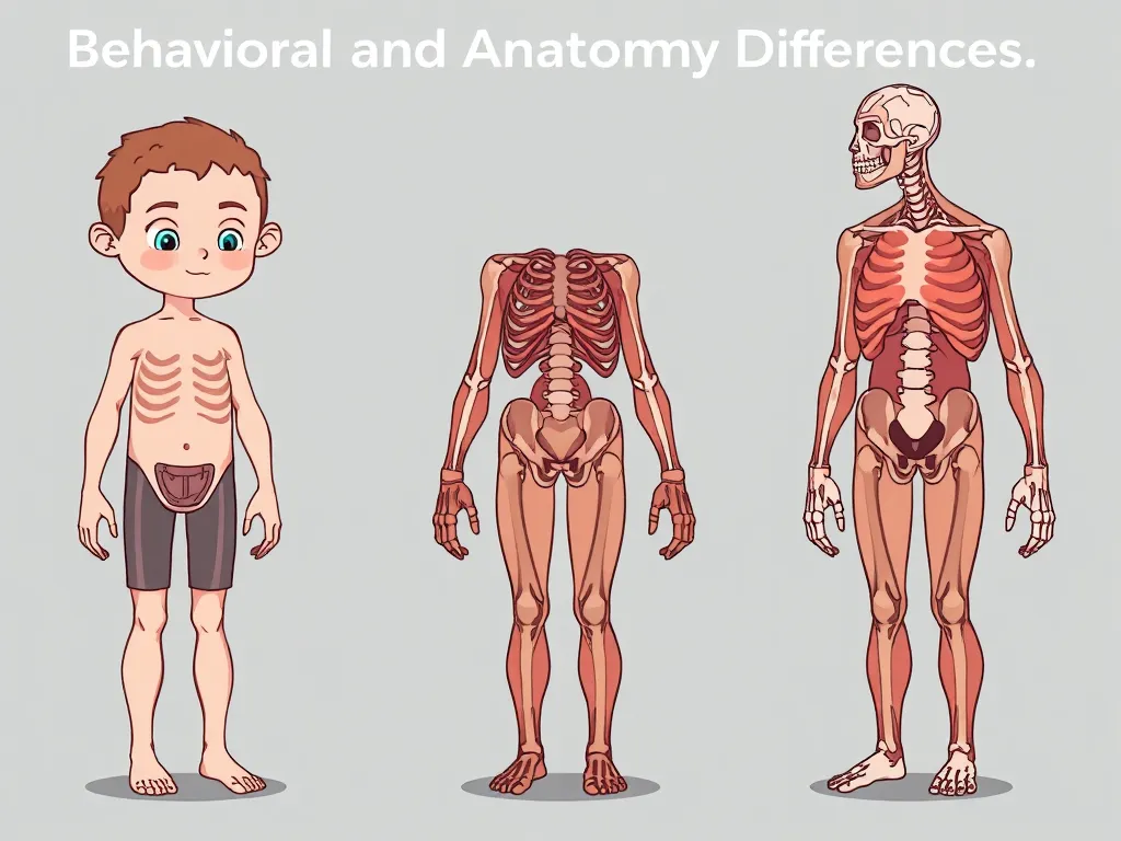 Illustration: Behavioral and Anatomical Differences Illustration: Behavioral and Anatomical Differences