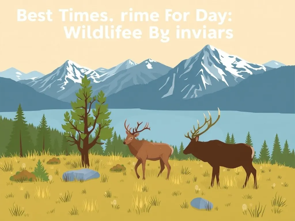 Illustration: Best Times of Day for Wildlife Viewing in Glacier National Park