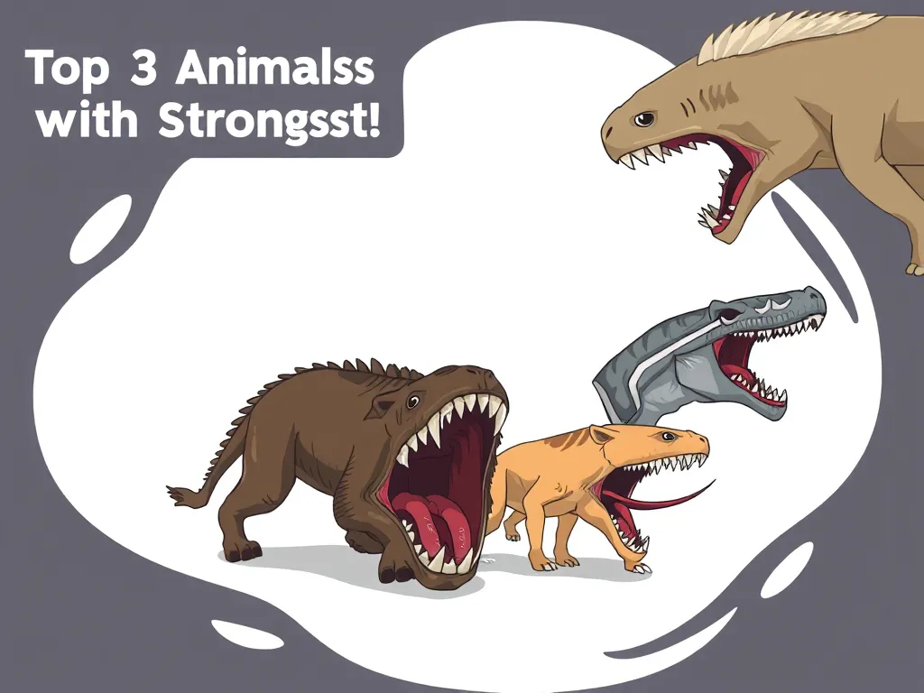 Illustration: Comparing the Top 3 Animals with the Strongest Bite Force