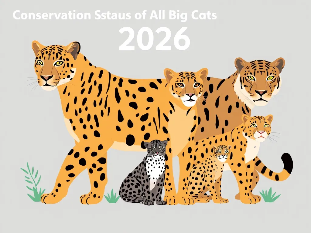 Illustration: Conservation Status of All Big Cats in 2026 Illustration: Conservation Status of All Big Cats in 2026