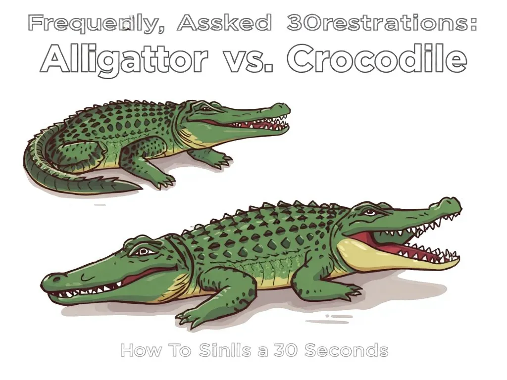 Illustration: Frequently Asked Questions About Alligator Vs. Crocodile: How To Tell Them Apart In 30 Seconds Illustration: Frequently Asked Questions About Alligator Vs. Crocodile: How To Tell Them Apart In 30 Seconds