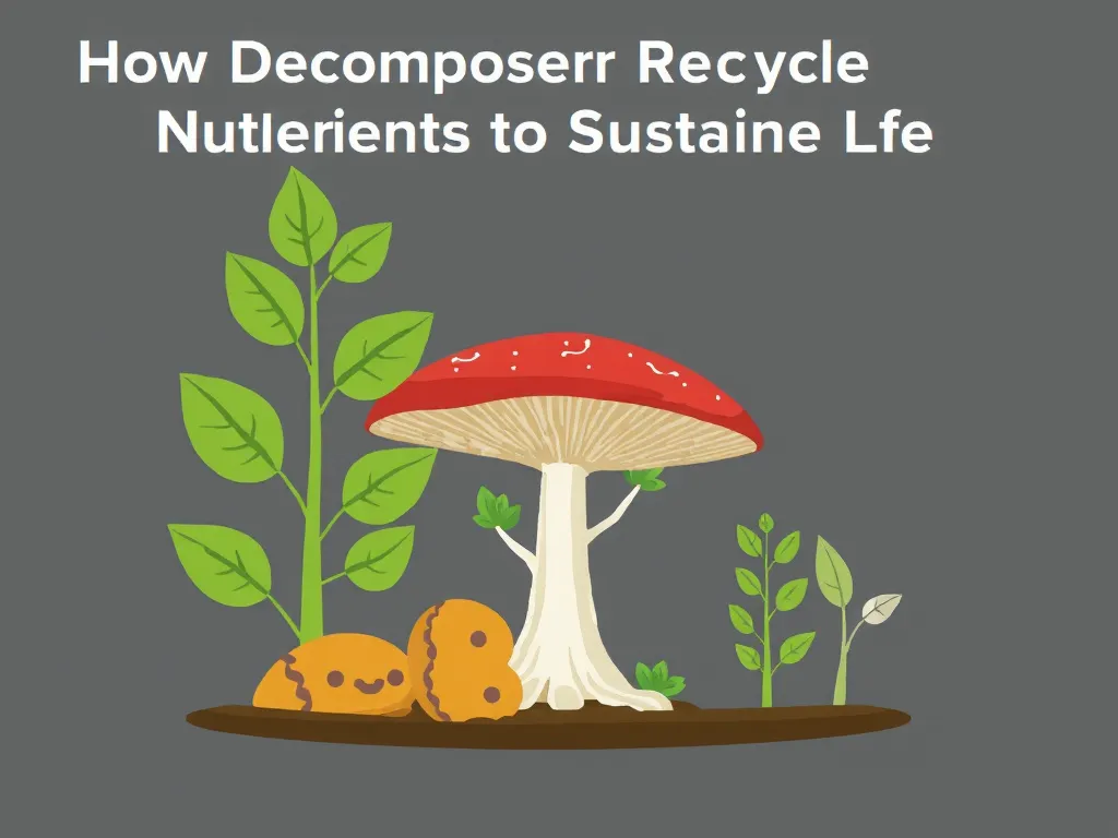 Illustration: How Decomposers Recycle Nutrients to Sustain Life