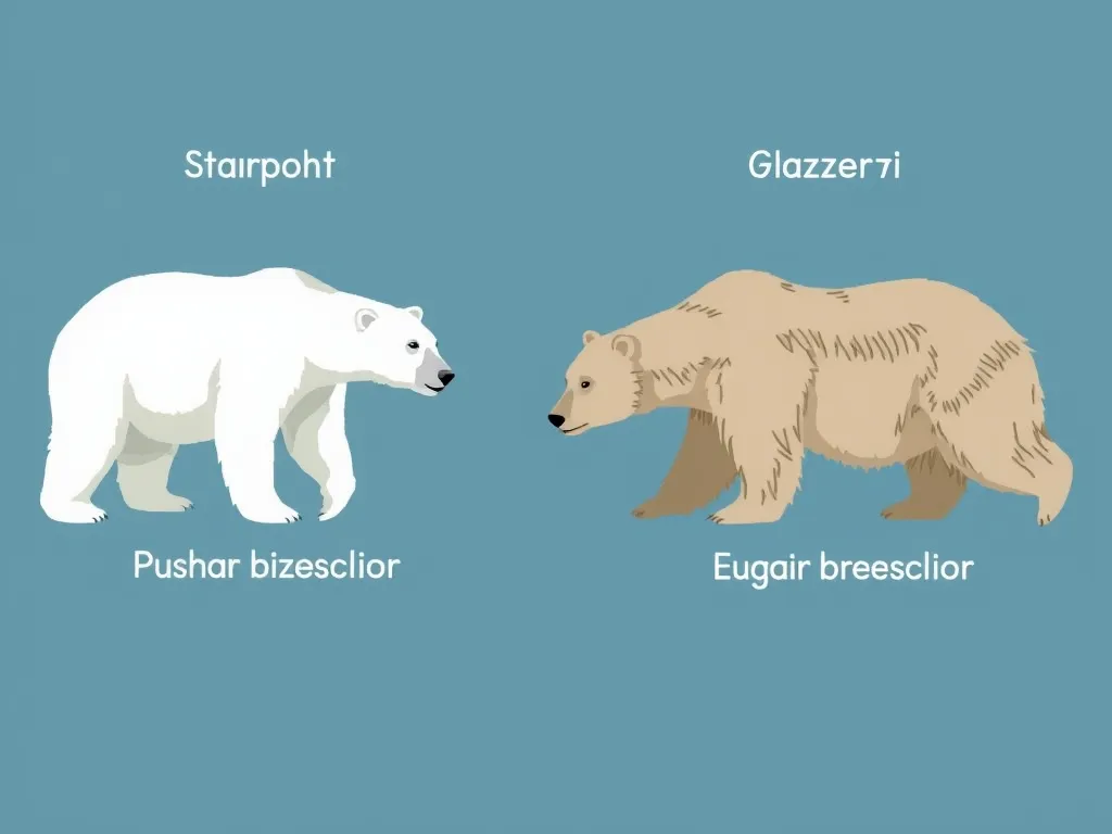 Illustration: How do polar bear and grizzly bear behaviors differ in hunting and social structure? Illustration: How do polar bear and grizzly bear behaviors differ in hunting and social structure?