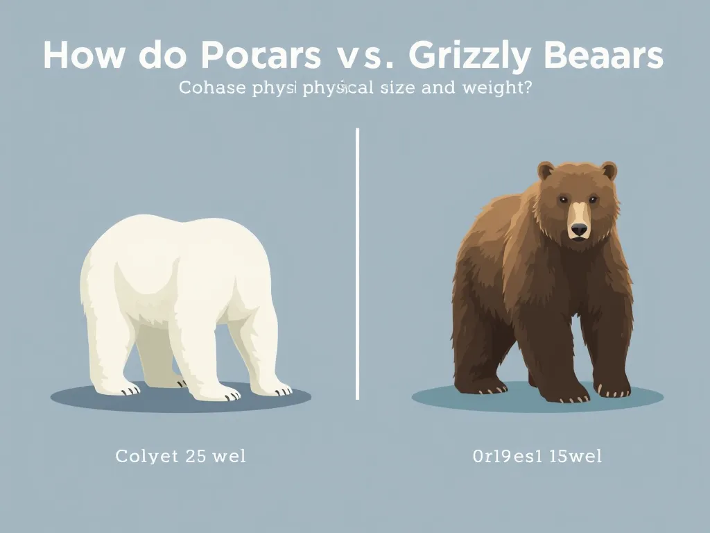 Illustration: How do polar bears and grizzly bears compare in physical size and weight? Illustration: How do polar bears and grizzly bears compare in physical size and weight?
