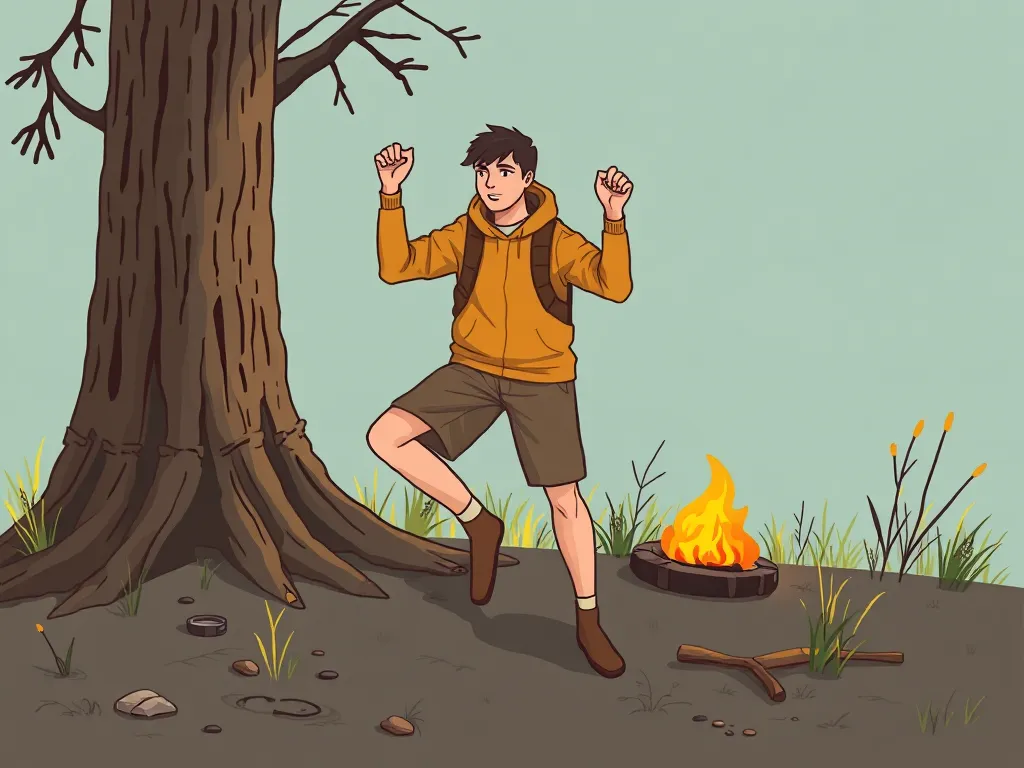 Illustration: How does the one-legged stance help with survival?