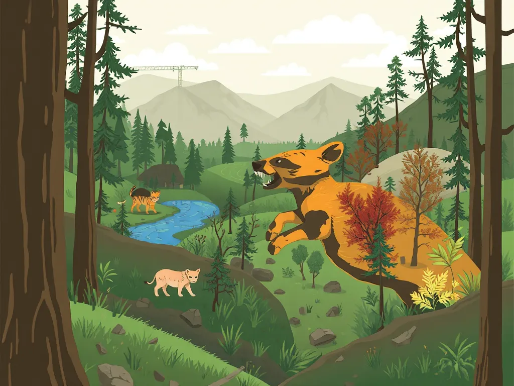 Illustration: How Habitat Fragmentation Directly Threatens Wildlife Survival