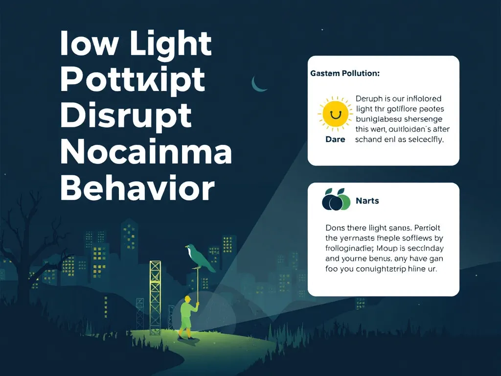 Illustration: How Light Pollution Disrupts Nocturnal Behavior