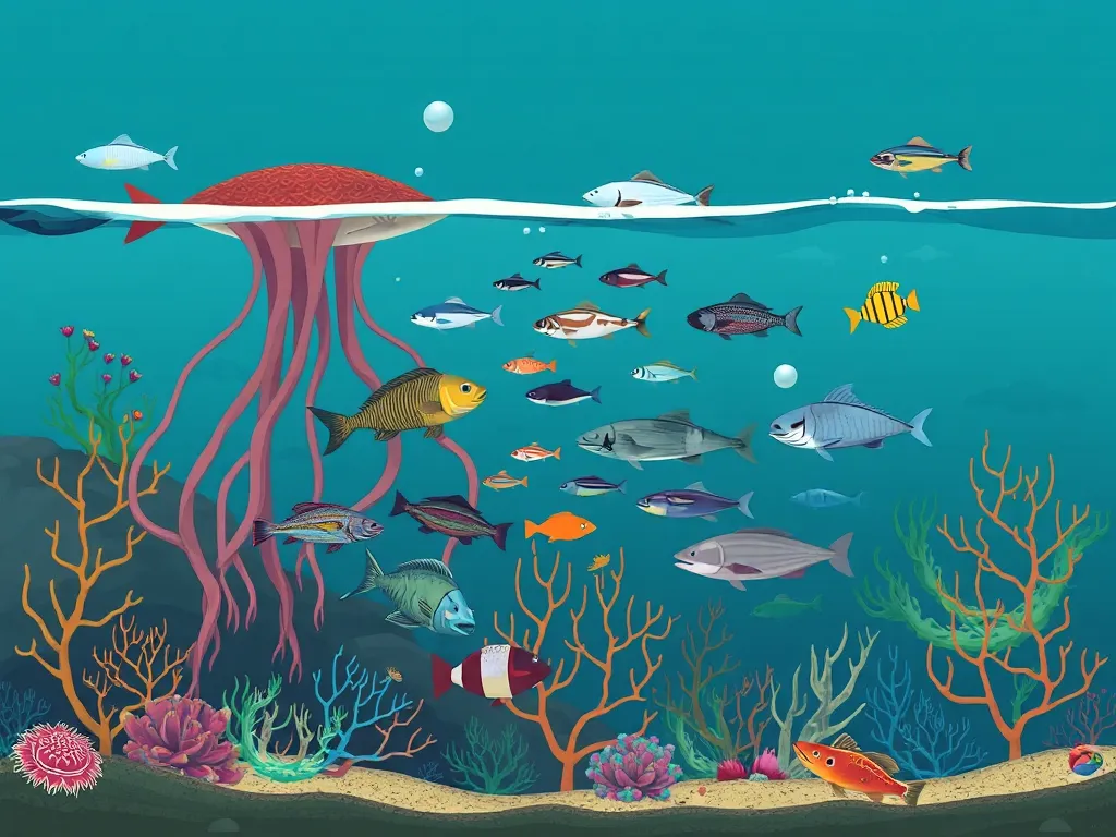 Illustration: How Overfishing Destroys Marine Food Webs