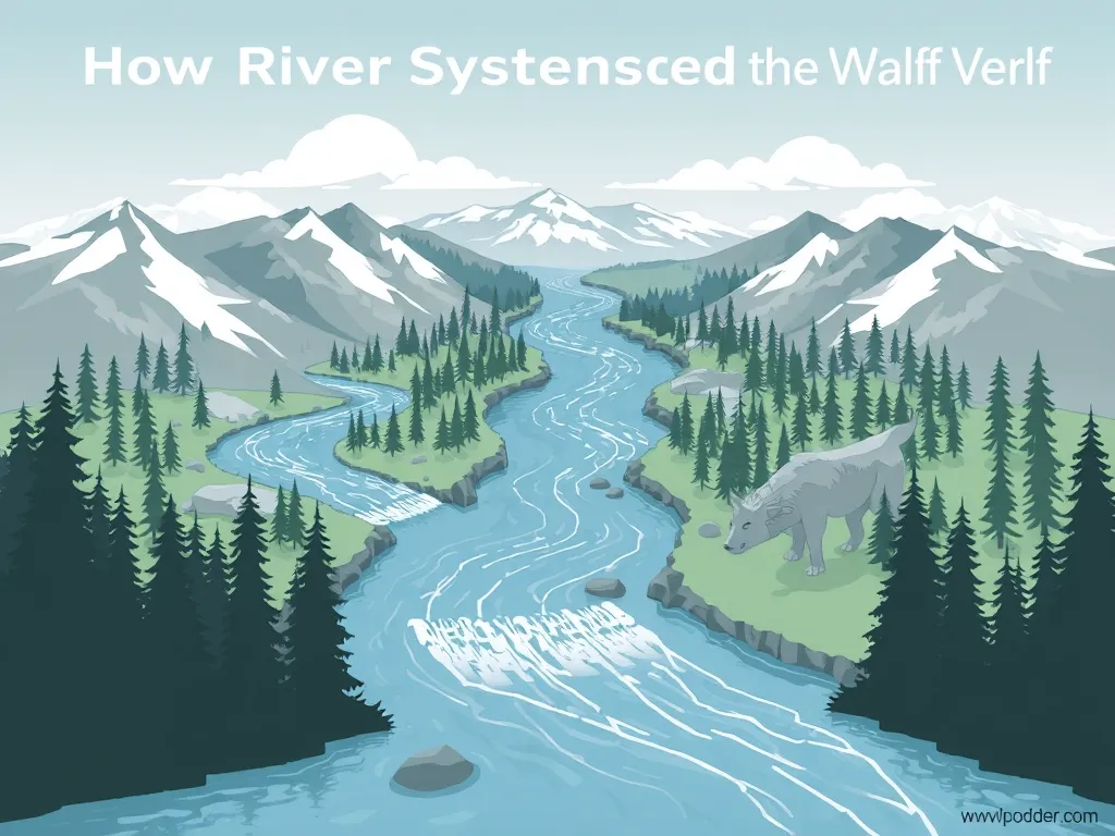 Illustration: How River Systems Changed Due to Wolf Presence