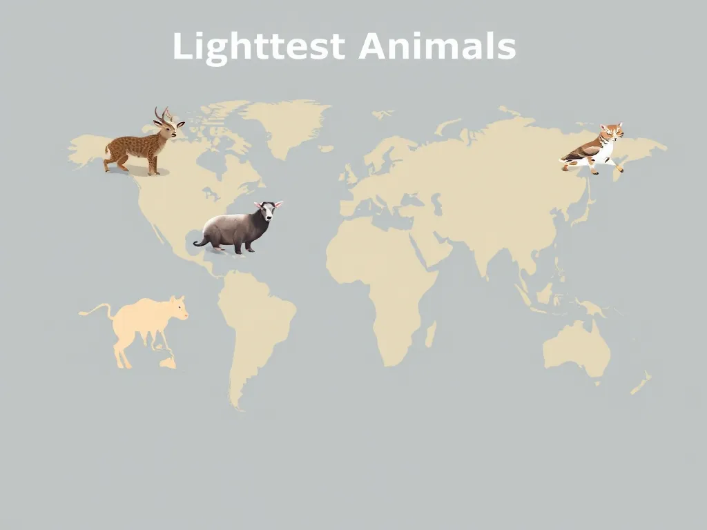 Illustration: Lightest Animals by Continent