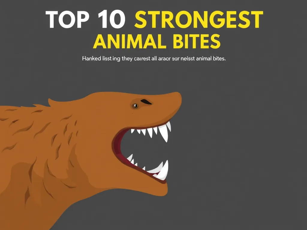 Illustration: Ranked List of the Top 10 Strongest Animal Bites