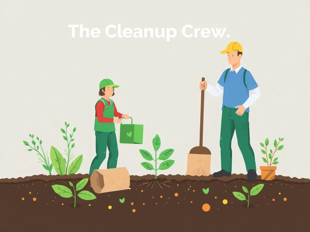 Illustration: The Cleanup Crew: Waste Removal and Soil Health