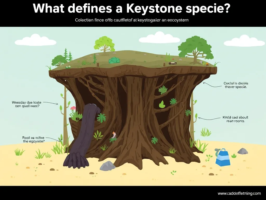 Illustration: What defines a keystone species in an ecosystem?
