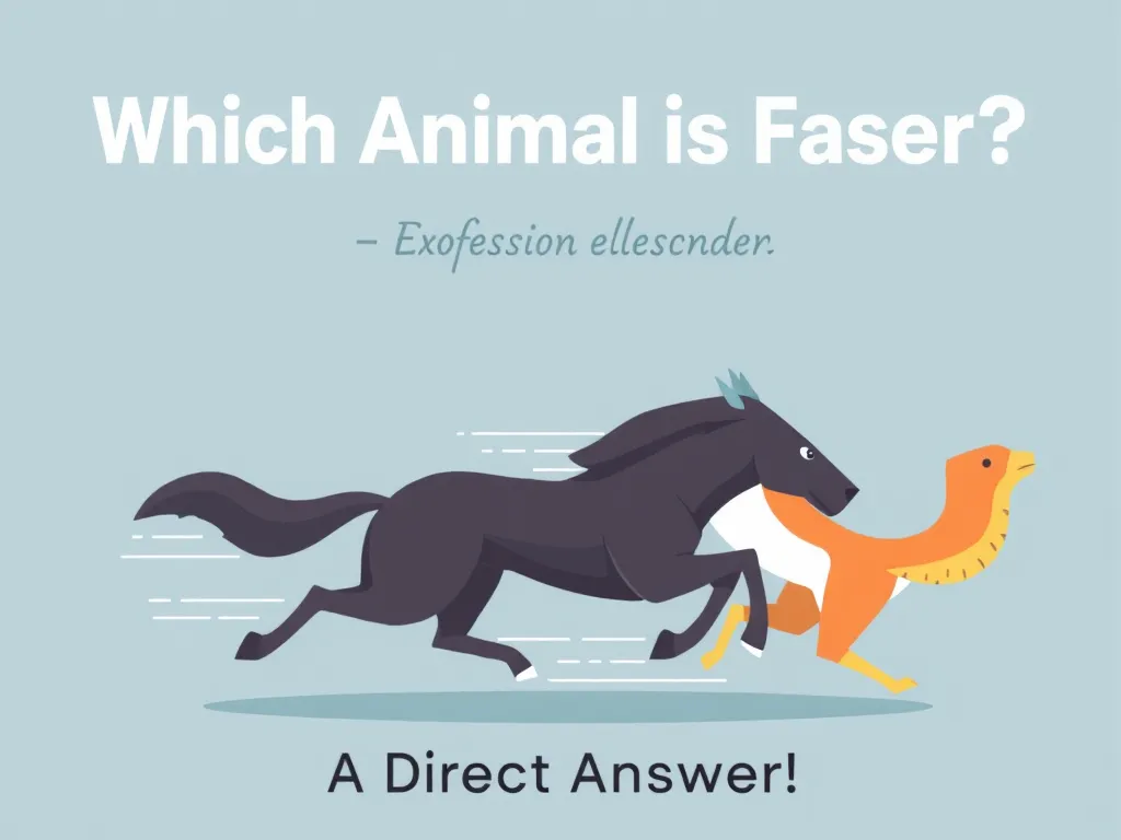 Illustration: Which Animal is Faster: A Direct Answer Illustration: Which Animal is Faster: A Direct Answer