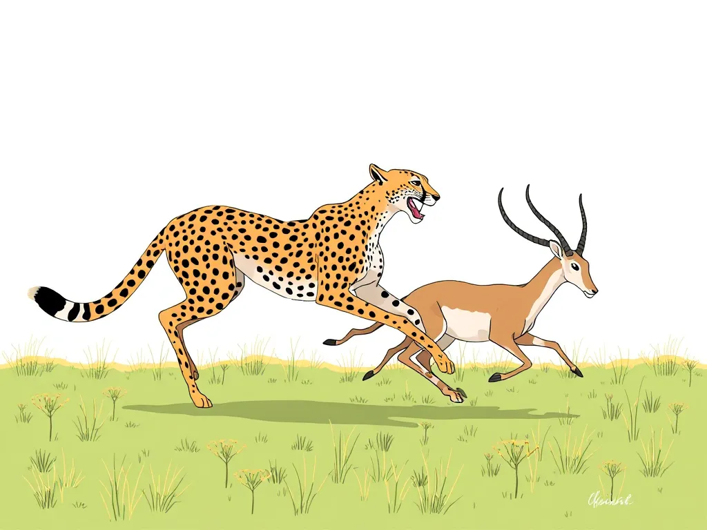 Illustration: Why does the cheetah lose a long-distance race to the pronghorn? Illustration: Why does the cheetah lose a long-distance race to the pronghorn?