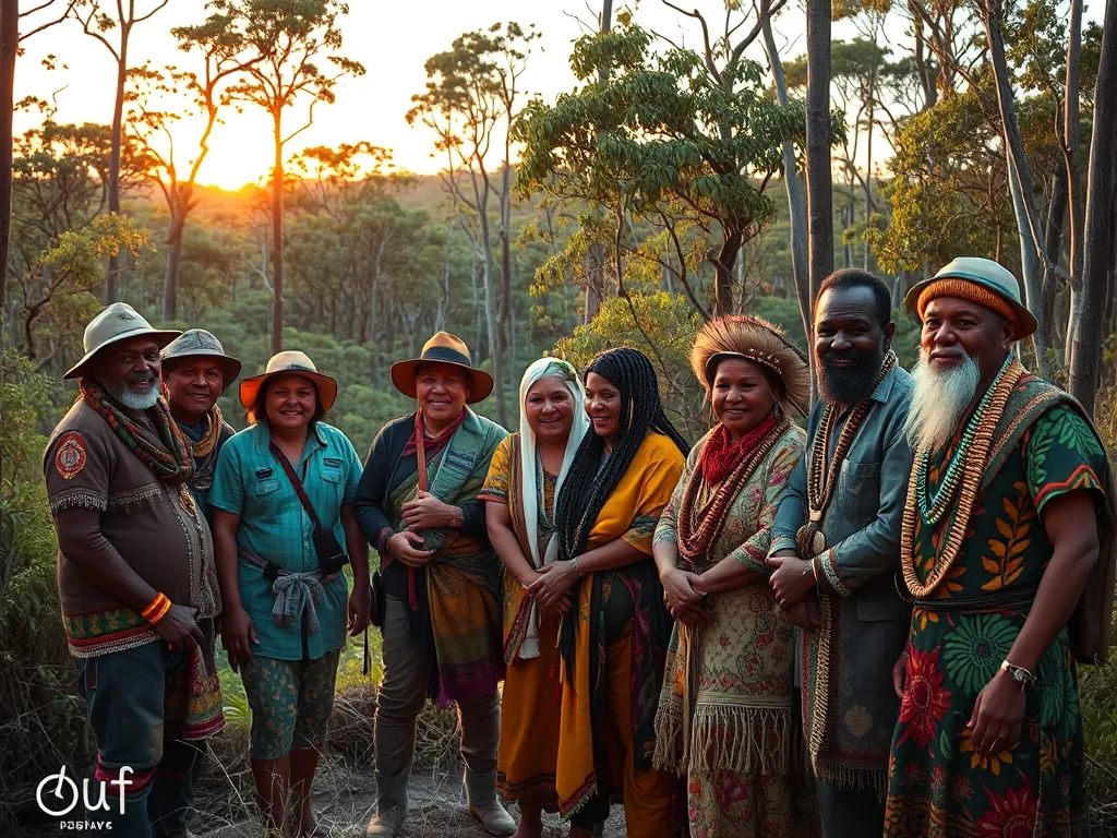 Indigenous community members celebrating successful wildlife conservation in forest, demonstrating what community conservation is and how it outperforms traditional models