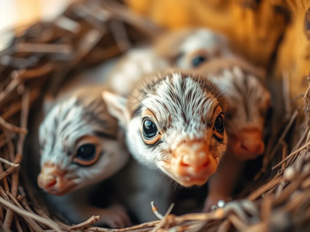 Multiple baby animals clustered together representing which animal has the most offspring in a single birth