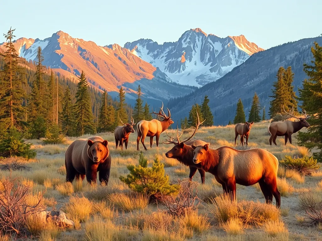 Wildlife viewing in Glacier National Park with bears, elk, and mountain goats in natural habitat during best visiting times